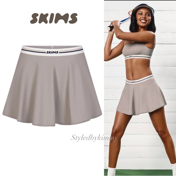 SKIMS Pants - Skims Fits Everybody Logo Skort in Smoke - Size M Medium NWT NEW Skirt